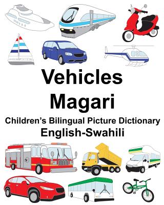 English-Swahili Vehicles/Magari Children's Bilingual Picture Dictionary Cover Image