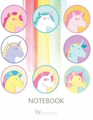 Notebook by: Cute unicon on white cover and Dot Graph Line Sketch pages, Extra large (8.5 x 11) inches, 110 pages, White paper, Ske By Cutie Unicon Cover Image