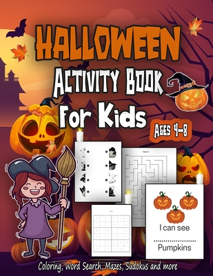 HALLOWEEN COLORING & ACTIVITY Book For Kids Ages 4-8
