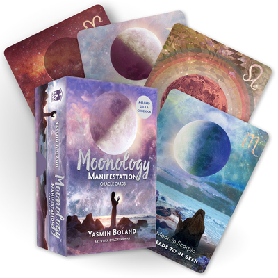 Moonology Manifestation Oracle: A 48-Card Moon Astrology Oracle Deck and Guidebook By Yasmin Boland, Lori Menna (Illustrator) Cover Image