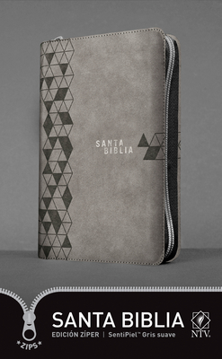Santa Biblia Ntv, Edición Zíper, Gris Suave (Sentipiel) Cover Image