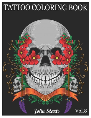 coloring book pages for adults skull tattoos
