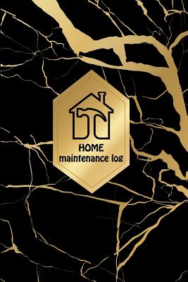HOME Maintenance log: Home Maintenance Log for a template to keep track of renovation repairs and service for Home, Office, building: black Cover Image