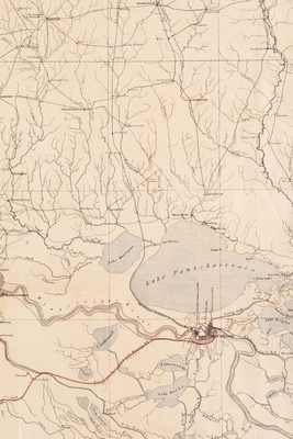 Cover for Louisiana and Mississippi Vintage Map Field Journal Notebook, 50 pages/25 sheets, 4x6