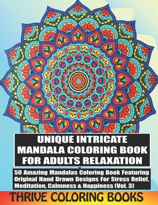 50 Easy Mandalas: An Adult Coloring Book Black Line with Fun