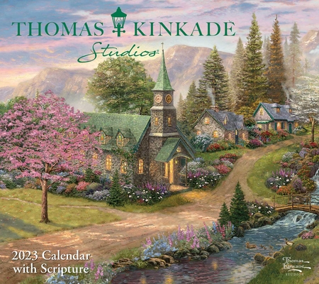 Thomas Kinkade Studios 2023 Deluxe Wall Calendar with Scripture By Thomas Kinkade Cover Image