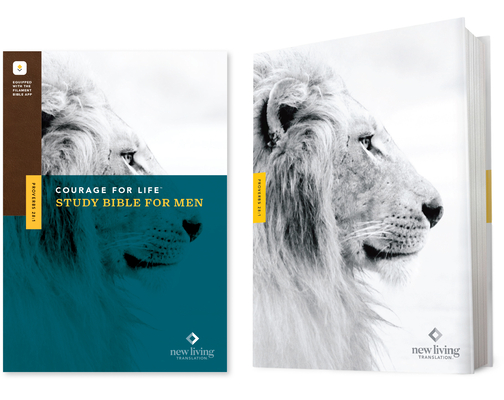 NLT Courage for Life Study Bible for Men (Hardcover, Filament Enabled) Cover Image