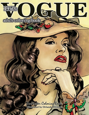 Vogue 1950s Adult Coloring Book: 50s Fashion Coloring Book for Adults Cover Image