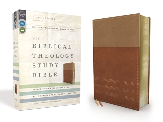 NIV, Biblical Theology Study Bible, Imitation Leather, Tan/Brown, Indexed, Comfort Print: Follow God's Redemptive Plan as It Unfolds Throughout Script By D. A. Carson (Editor), T. Desmond Alexander (Associate Editor), Richard Hess (Associate Editor) Cover Image