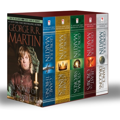 George R. R. Martin's A Game of Thrones 5-Book Boxed Set (Song of Ice and Fire Series): A Game of Thrones, A Clash of Kings, A Storm of Swords, A Feast for Crows, and A Dance with Dragons (A Song of Ice and Fire) By George R. R. Martin Cover Image