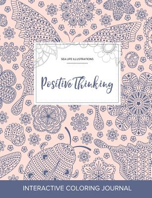 Adult Coloring Journal: Positive Thinking (Sea Life Illustrations, Ladybug) Cover Image