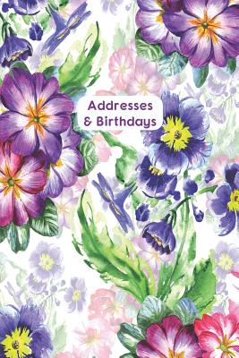 Addresses & Birthdays: Watercolor Violets Cover Image