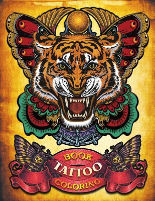 Tattoo Coloring Book: Hand-drawn set of old school Tattoos Coloring Book (Relaxing, Inspiration) Cover Image