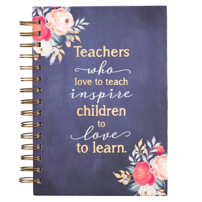 Journal Wirebound Large Best Teacher Ever By Christian Art Gifts (Manufactured by) Cover Image