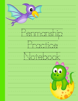 Penmanship Practice Notebook: Dotted Mid Line Pages Alphabet Numbers Sight Words Basic Sentences By Lil Bit Books Cover Image
