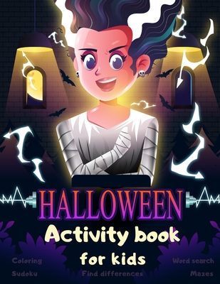 Halloween Activity Book Coloring Mazes Sudoku Word search Find