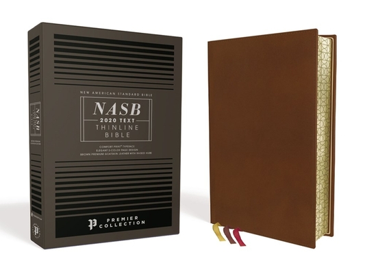 Nasb, Thinline Bible, Premium Goatskin Leather, Brown, Premier Collection, Black Letter, Gauffered Edges, 2020 Text, Comfort Print Cover Image