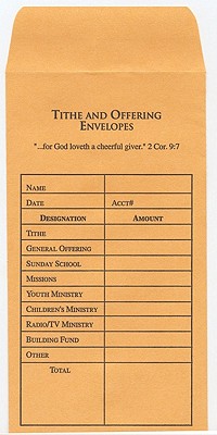 Tithe and Offering Envelope (Bill-Sized): 2 Corinthians 9:7 (KJV) By Broadman Church Supplies Staff (Contributions by) Cover Image