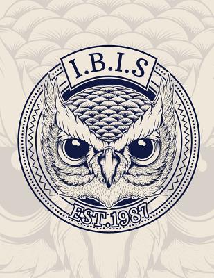I.B.I.S: Owl on brown cover and Dot Graph Line Sketch pages, Extra large (8.5 x 11) inches, 110 pages, White paper, Sketch, Dra Cover Image