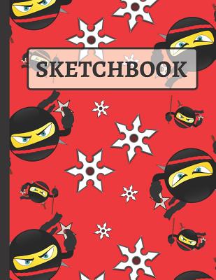 Sketchbook: Emoji Ninja with Throwing Stars Sketchbook to Practice Sketching Cover Image