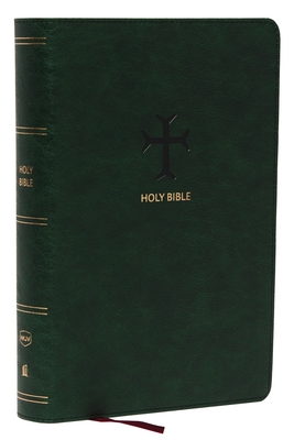 Nkjv, End-Of-Verse Reference Bible, Personal Size Large Print, Leathersoft, Green, Red Letter, Thumb Indexed, Comfort Print: Holy Bible, New King Jame cover