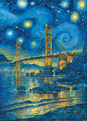 San Francisco Starry Night 500 Piece Jigsaw Puzzle  Cover Image