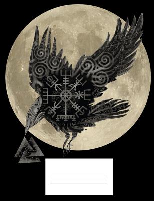 Raven Moon: 7.44 X 9.69 - Wide Ruled Composition Notebook - 120 Pages Cover Image