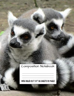 Composition Notebook: Wide Ruled Ring Tailed Lemur Cute Composition Notebook, Girl Boy School Notebook, College Notebooks, Composition Book, By Majestical Notebook Cover Image
