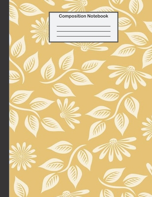 Composition Notebook: College Ruled - 8.5 x 11 Inches - 100 Pages - Gold Tone Pattern Cover Image