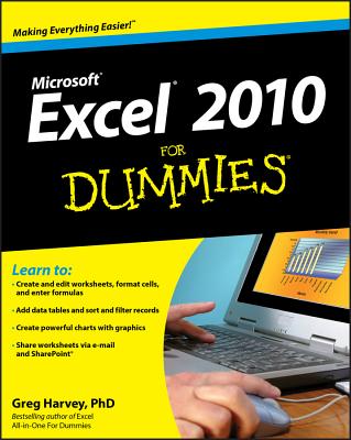 Excel 2010 For Dummies By Greg Harvey Cover Image