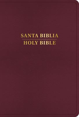RVR 1960/KJV Biblia bilingüe letra grande, borgoña imitación piel (2024 ed.) Cover Image