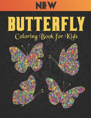 New Butterfly Coloring Book for Kids: Beautiful Relaxation Butterflies Coloring Book for Adults Gift for Butterfly Lovers 50 One Sided Butterflies Pat By Qta World Cover Image