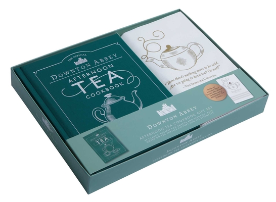 The  Official Downton Abbey Afternoon Tea Cookbook Gift Set [book + tea towel] (Downton Abbey Cookery) Cover Image