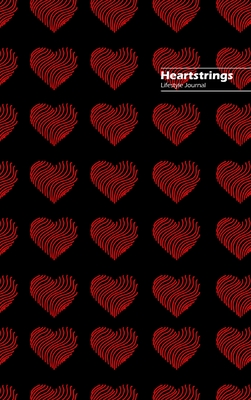 Heartstrings Lifestyle Journal, Blank Notebook, Dotted Lines, 288 Pages, Wide Ruled, 6 x 9 (A5) Hardcover (Black) Cover Image