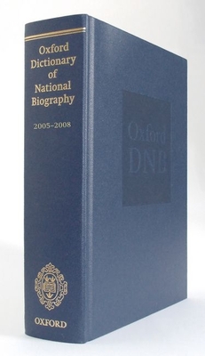 Oxford Dictionary of National Biography Supplement: 2005-2008 Cover Image