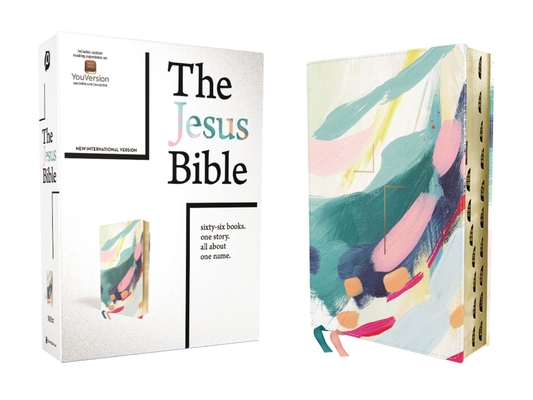The Jesus Bible Artist Edition, Niv, Leathersoft, Multi-Color/Teal, Thumb Indexed, Comfort Print Cover Image