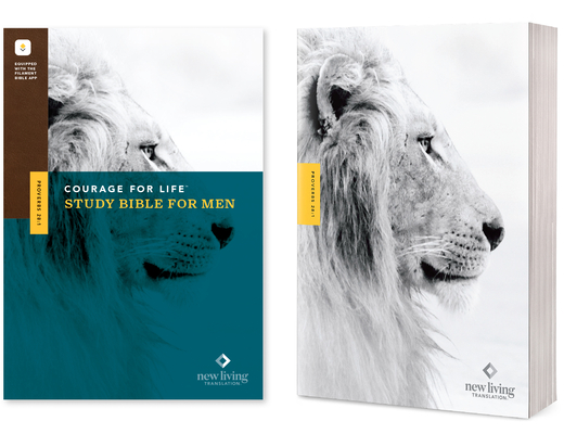 NLT Courage for Life Study Bible for Men (Softcover, Filament Enabled) Cover Image