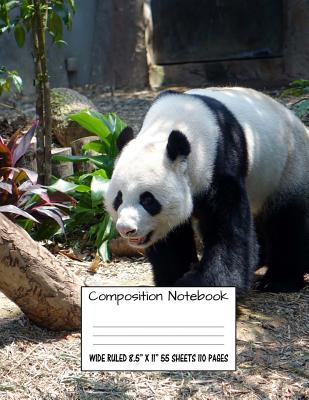 Composition Notebook: Wide Ruled Panda Bear Cute Composition Notebook, Girl Boy School Notebook, College Notebooks, Composition Book, 8.5