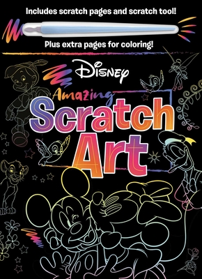 Disney - Amazing Scratch Art: with Scratch Tool and Coloring Pages Cover Image