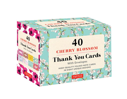 Cherry Blossoms, 40 Thank You Cards with Envelopes: (4 1/2 X 3 Inch Blank Cards in 8 Unique Designs) By Tuttle Studio (Editor) Cover Image