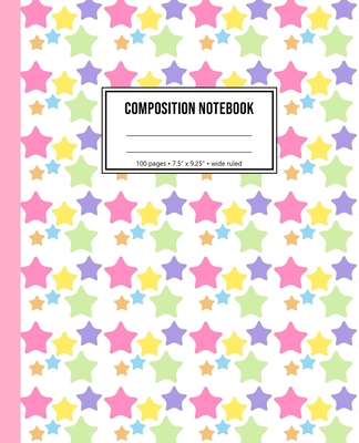 Composition Notebook: Rainbow Star Notebook For Girls Cover Image