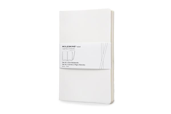 Moleskine Volant Notebook (Set of 2 ), Large, Plain, White, Soft Cover (5 x 8.25) (Volant Notebooks)