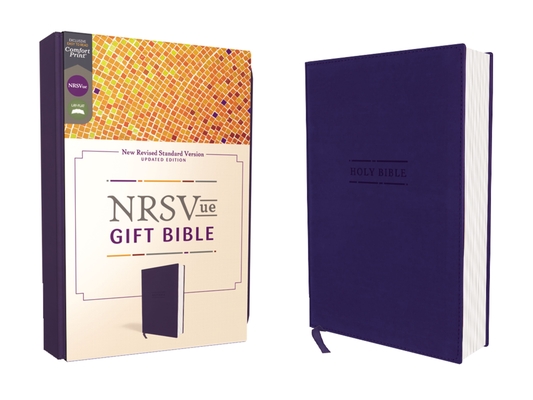 Nrsvue, Gift Bible, Leathersoft, Blue, Comfort Print Cover Image