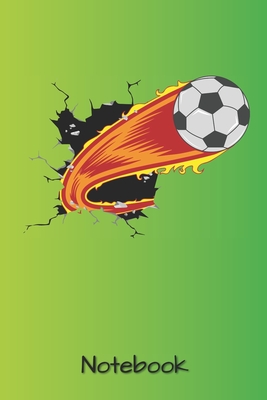 Notebook: Fußball Soccer - A5 - Liniert (Linien) 120 Seiten - Notizbuch - Tagebuch - Tagesplaner - Wochenplaner - Planer - Gesch Cover Image