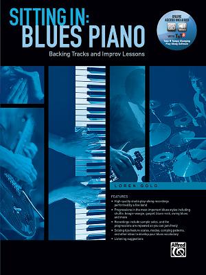 Sitting in -- Blues Piano: Backing Tracks and Improv Lessons, Book & Online Audio/Software Cover Image
