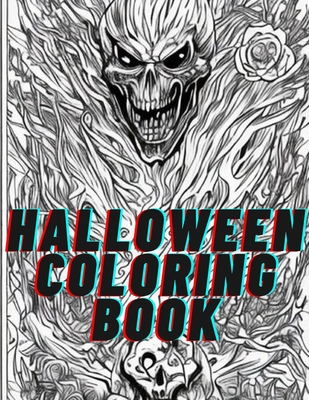 halloween coloring book: for ages teen to adult Cover Image