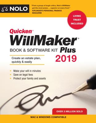 Quicken Willmaker Plus 2019 Edition: Book & Software Kit Cover Image