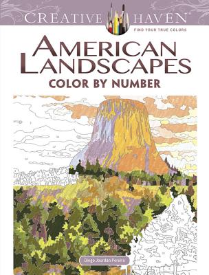 Creative Haven American Landscapes Color by Number Coloring Book (Adult Coloring Books: USA)