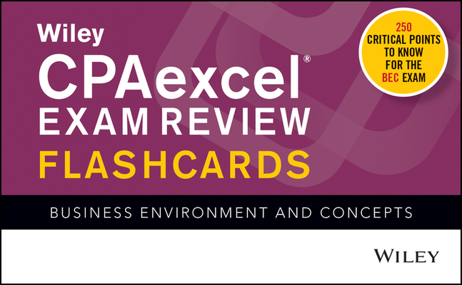 Wiley's CPA Jan 2022 Flashcards: Business Environment and Concepts By Wiley Cover Image