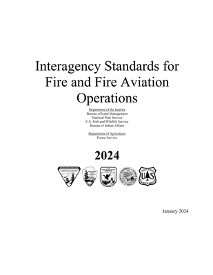 Interagency Standards for Fire and Fire Aviation Operations 2024 Cover Image